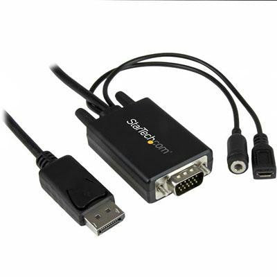 10' DP to VGA Cable with Audio