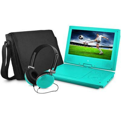 9" DVD Player Bundle Teal