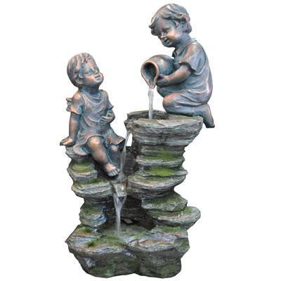 Children Playing at the Falls