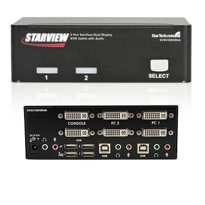 2 Port Dual DVI USB KVM Switch