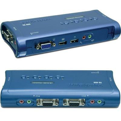4-port USB KVM Switch Kit w/Au