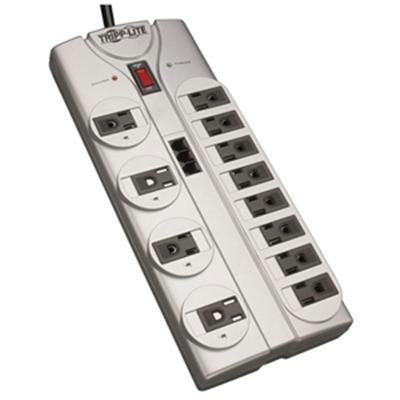 12 Outlets, Tel-DSL, 8ft Cord,