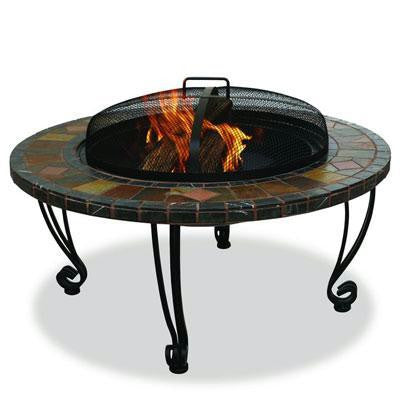 UF 34" Outdr Fireplace Slate