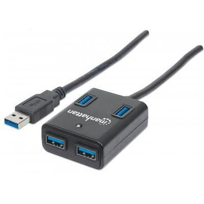 MH USB 3.0 4 Port Hub Black