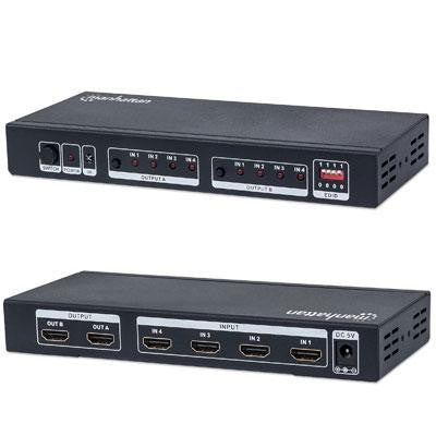 HDMI Matrix 4x2 Black wPSU