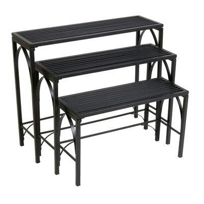 3pc Nesting Plant Stand Blk