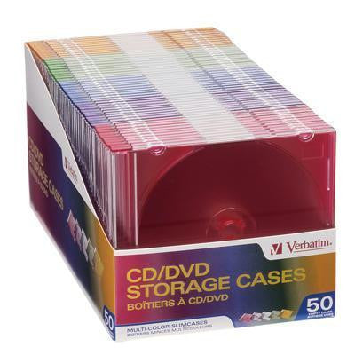 CD-DVD Color Slim Cases 50pk