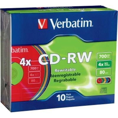 CD-RW 2x-4x 80min Slim 10pk