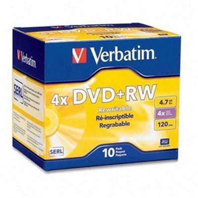 DVD+RW 4.7GB 4X 10pk Slim