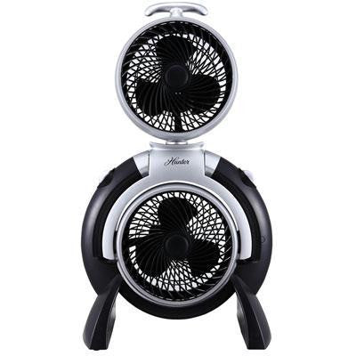 3 Speed Adjust Dual Fan Black