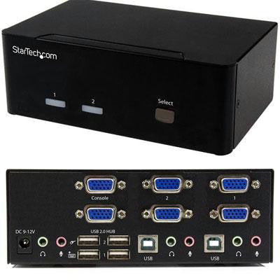 2 Port Dual VGA KVM Switch