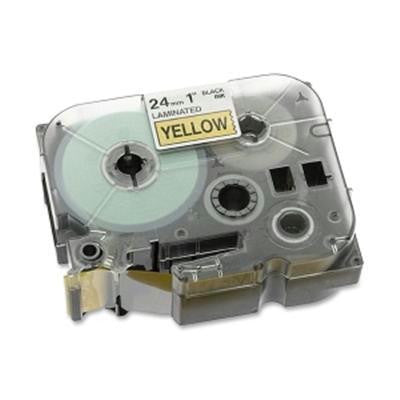 24mm Black on Yellow Tape