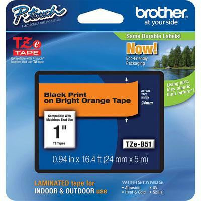 Laminated Tape Black on Orange